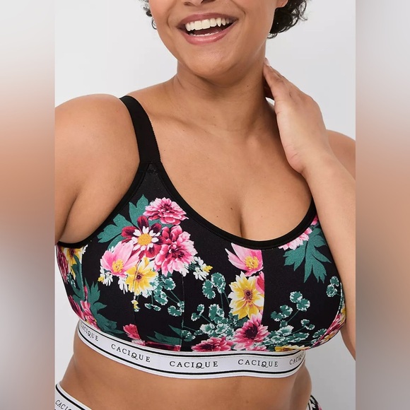 Cacique Cotton Lightly Lined No Wire Scoop - Picture 2 of 8